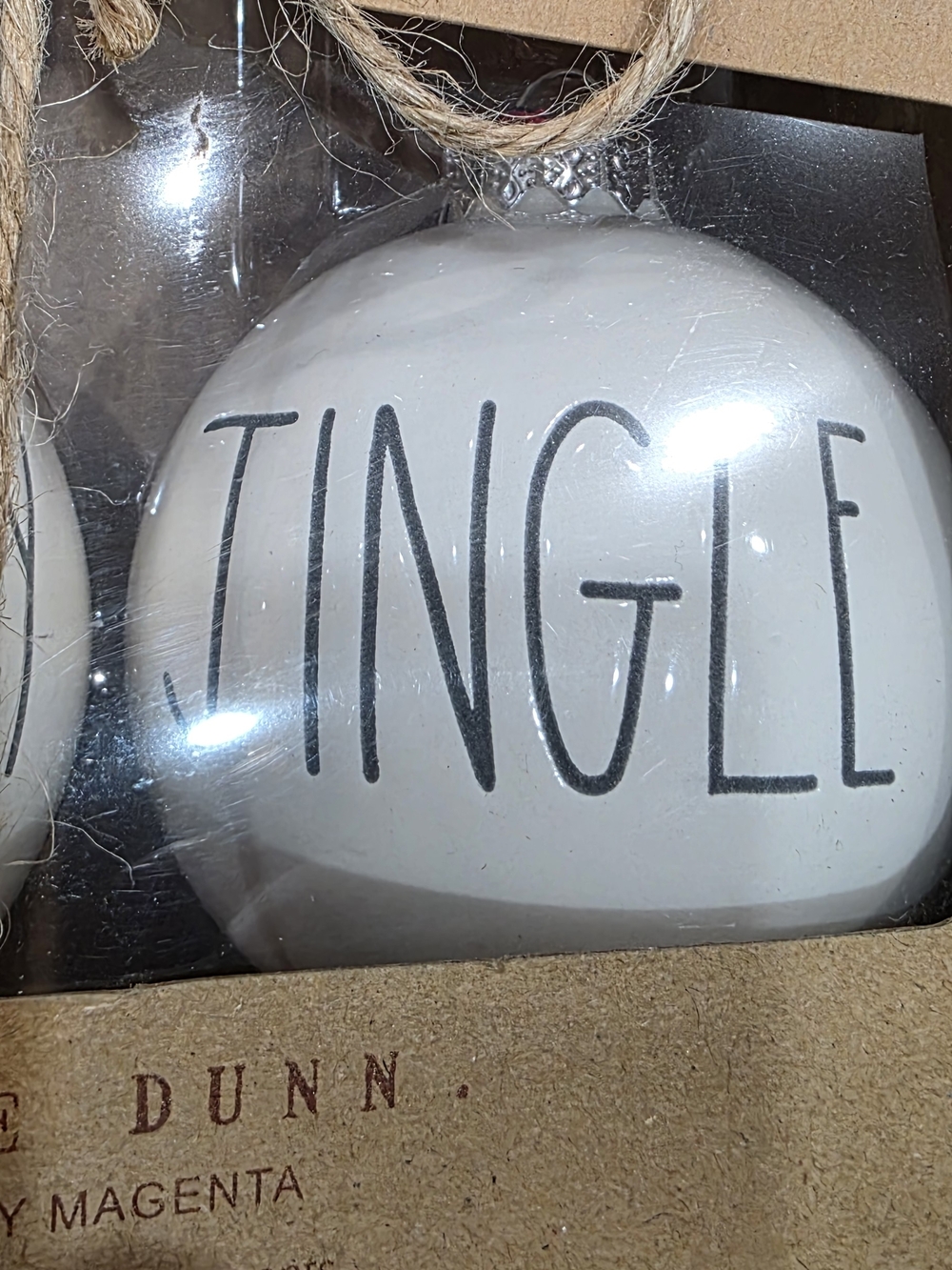 Rae Dunn White 'Santa / Jolly / Holly / Jingle' Ceramic Ornament Set - Picture 5 of 6